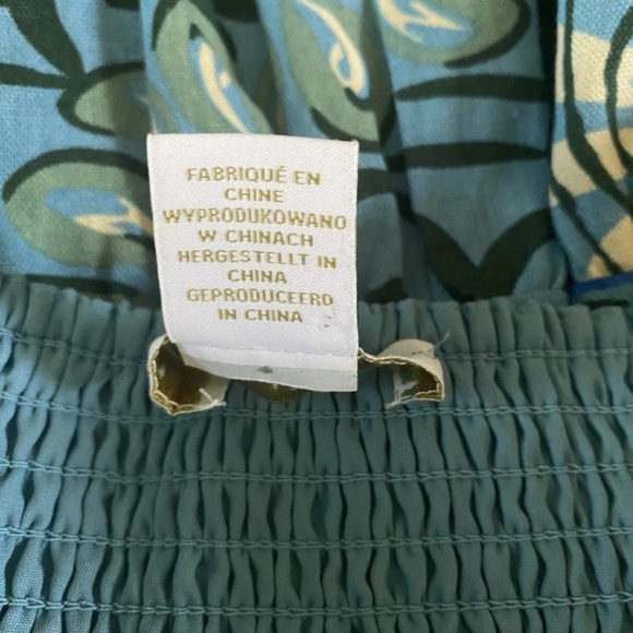 House of Harlow 1960 Blue Floral Mini Dress Size Small Fit And Flare Linen Blend - Picture 6 of 8